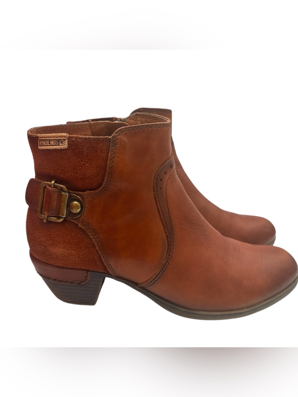 PIKOLINOS Rotterdam Brown Leather and Suede Ankle Boots Women's EU 36/US 5.5-6